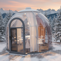 Tente en mousse de polycarbonate, tente dôme de glamping chaude, résistante au froid pour le camping en plein air en hiver