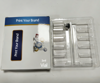 Étiquettes et emballages de flacons de peptides personnalisés de 3 ml et 10 ml avec plateau en plastique