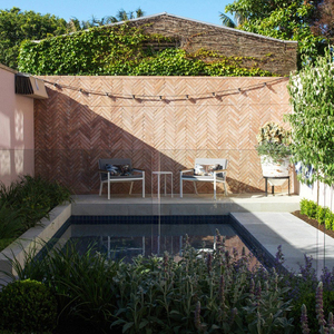 Mosaico de Mármol Crema Rosa, Baldosas Redondas de 10 mm de Grosor, para Uso en Habitaciones Modernas - Product Image 4