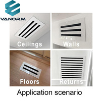 Couvercle d'évent moderne 12x12 décoratif en aluminium blanc élément chauffant d'évent d'aération Standard fente linéaire diffuseur registres grilles
