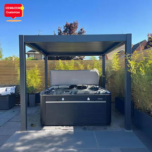 Pergola 8x12 8x14 Gazebo 5x6 Backyard Discovery 12x16 Structure en aluminium de qualité commerciale Système de protection contre les intempéries - Product Image 6