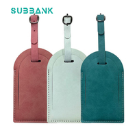 Sous-banque étiquettes de bagages à sublimation vierges personnalisées étiquette nominative de voyage impression recto verso étiquettes de bagage à sublimation en cuir PU