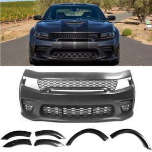 Nouveau pare-chocs avant pour <span class=keywords><strong>Charger</strong></span> 2020-2023 avec prise d'air de capot, modèle <span class=keywords><strong>68</strong></span> en métal et plastique apprêté pour pare-chocs avant de <span class=keywords><strong>Charger</strong></span> - Product Image 1