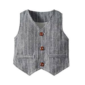 Ensemble 3 pièces chemises + gilet + pantalon à manches longues pour garçon, <span class=keywords><strong>tenue</strong></span> d'anniversaire de 1 an, bonne qualité, KBLS-019 - Product Image 3