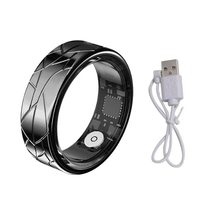 Bague Intelligente en Acier Inoxydable à Moule Privé, Recharge Magnétique, Suivi d'Activité, Moniteur de Fréquence Cardiaque et de Sommeil, Télécommande, IP68, OEM ODM