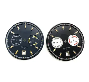 Montre-bracelet automatique pour homme, avec cadran noir mat et argent, ratio de 3-9H, adapté pour la chaîne - Product Image 1