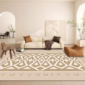 พรมลายเรขาคณิตสไตล์นอร์ดิกมินิมอล รูปทรงสี่เหลี่ยมผืนผ้า ทำจากเส้นใยโพลีเอสเตอร์ ตกแต่งบ้าน ห้องนั่งเล่น ห้องนอน พรมขนาดใหญ่ ปรับแต่งได้ - Product Image 5