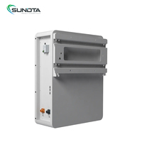 Sistem Penyimpanan Energi Rumah Tenaga Surya Sundta EU Warehouse 48V/51.2V Baterai Lithium Ion LiFePO4 10kWh Kapasitas 200Ah Terpasang di Dinding