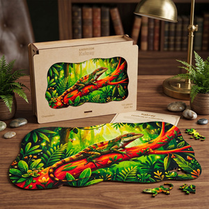 Jouets de <span class=keywords><strong>puzzle</strong></span> en bois personnalisés, jeu unique et attrayant, <span class=keywords><strong>puzzle</strong></span> en bois imprimé au laser UV - Product Image 3