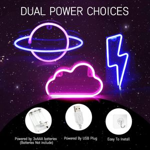 Neon đám mây hành tinh dấu hiệu đèn LED cho phòng ngủ tường trang trí nội thất tùy chỉnh kích thước điều khiển từ xa quảng cáo sử dụng trẻ em phòng Quà Tặng Đảng - Product Image 6