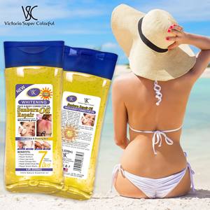 Minyak esensial VB lintas batas, 200ml minyak pijat VE kunyit Vitamin C pelembap tubuh wajah mawar infusi untuk warna gelap - Product Image 3