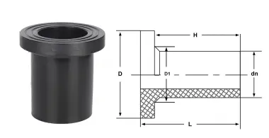 HDPE Butt Fusion Stub End Flanges Adaptor Pipe Fittings Moulded