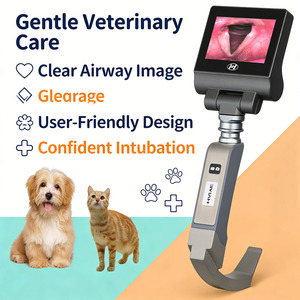 Laringoscopio Veterinario Rígido con Ángulo de 70 Grados, Pantalla de 3 Pulgadas, Batería Recargable, Endoscopio para Anestesia de Mascotas - Product Image 2