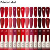 Lot de 12 vernis à ongles semi-permanents en gel UV sans HEMA de 15 ml pour manucure française DIY, kit de vernis gel UV semi-permanent, fournitures de nail art à marque privée
