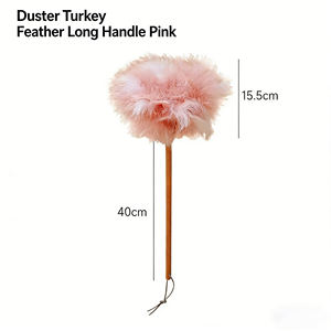 <span class=keywords><strong>Plumeau</strong></span> en plumes de dinde <span class=keywords><strong>rose</strong></span> de qualité supérieure avec options de manche long ou court, outil de nettoyage pour la décoration intérieure et l'élimination de la poussière sur surfaces délicates - Product Image 6