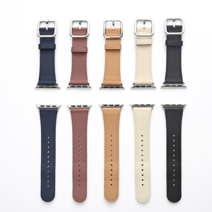 Low MOQ Vintage Leder armband Uhren armband Luxus 20mm 22mm 24mm porös atmungsaktiv hand gefertigte Nähte Uhr Armband Zubehör - Product Image 3