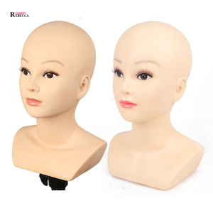 Rebecca Cheap-Cabeza de maniquí Calvo, resistente, <span class=keywords><strong>con</strong></span> hombro, para pelucas y espectáculos - Product Image 2