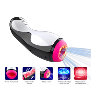 Copa de Masturbación Masculina con Vibración y Calor Eléctrico, con Voz Coqueta Integrada para Hombres - Product Image 3