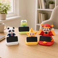 Support de téléphone en PVC mignon de dessin animé, support de téléphone de bureau en silicone souple pour bureau, chevet, cuisine, vente en gros, cadeau