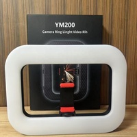 Nouvelle lampe annulaire portable YM200 20W rechargeable pour téléphone, réglable, pour diffusion en direct, avec batterie intégrée