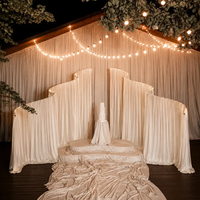 Arche de toile de fond incurvée en métal pour décoration de mariage, idéale pour la scène, les arrangements floraux et la verdure, avec finition dorée antirouille