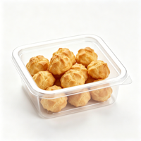 Emballages personnalisés jetables, recyclables, transparents, en plastique PP, pour biscuits, gâteaux, pain, sandwichs, salades, tiramisu, boîtes en plastique à clapet recyclées
