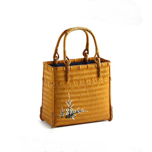 Bolso de Mano Tejido de Bambú, Estilo Japonés, Casual, Ecológico, Unisex, para Uso Doméstico - Product Image 5