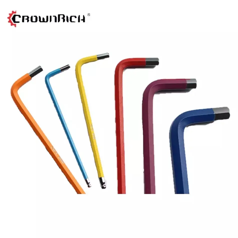 Color Coded Ball-End Hex Allen Key L Wrench Set Torque Long Metric With Sleeve Hand Tools Bicycle Accessories