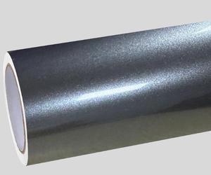 Vinilo para Automóviles Gris Acero Metálico Brillante PET - Product Image 1