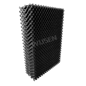 Custom Size Honeycomb Evaporative Cooling Pad Wall For Poultry Farms Plastic Cooling Pad For Greenhouse Cooling System