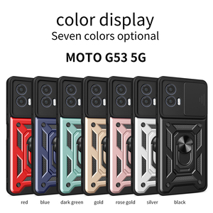 Fundas de teléfono con soporte de anillo magnético para Motorola <span class=keywords><strong>Moto</strong></span> G53/<span class=keywords><strong>EDGE</strong></span> <span class=keywords><strong>30</strong></span> Ultra 5G Protector de cámara con ventana deslizante cubierta móvil - Product Image 6