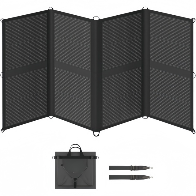 Hot Sale Alecter Solar 100W Foldable Solar Panel Black Monocrystalline TUV Certified >23% Efficiency Power Generation
