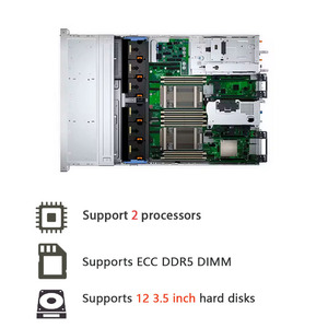 Poweredge แชสซี2U R770 R760 R760XS Intel Xeon ที่ปรับขนาดได้ระบบเครือข่าย AI มล. ระบบการเรียนรู้เชิงลึกเซิร์ฟเวอร์ GPU <span class=keywords><strong>NAS</strong></span> - Product Image 2