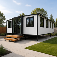 Maison conteneur préfabriquée légère et extensible en panneaux sandwich, maison modulaire portable, villa capsule, tente de glamping extérieure