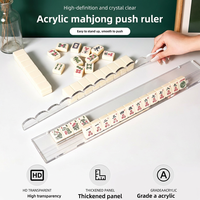 Support magnétique transparent en acrylique pour tuiles de mahjong, règle de placement magnétique, organisateur de jeu transparent pour 4 joueurs