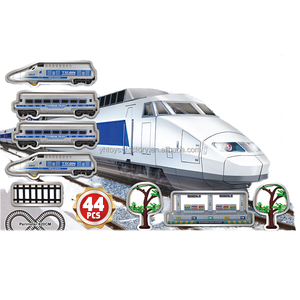 B/O Electric Bullet Train Set ABS G Train Slot Toys Silver <span class=keywords><strong>Ferrocarril</strong></span> de alta velocidad con sonido de luz de locomotora para niños y niñas Regalo - Product Image 1