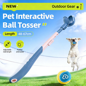 Telescopic Dog Ball Launcher One Hand <b>Throw</b> Fetch Toy Retractable Pet Tennis Ball Throwing Stick For Outdoor Dog Training Game - Product Image 2
