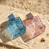 Flacon de parfum carré de luxe vide personnalisé en verre 30 ml avec pompe pulvérisatrice et options de bouchons multiples, fond épais, vente en gros