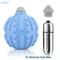 BDE Nouvelle balle de massage intelligente électronique en plastique TPR solide à double tête, remplaçable, pour la relaxation musculaire et les exercices de yoga