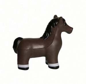 Balle anti-stress en forme de cheval avec logo personnalisé, en mousse PU noire, jouet anti-stress pour animaux, jouets pour soulager le stress - Product Image 4