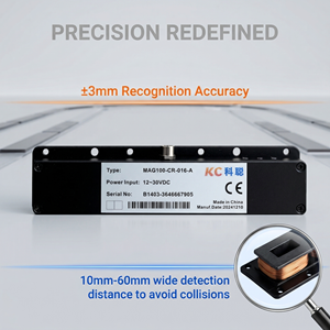 Sensor <span class=keywords><strong>de</strong></span> Navegación Magnética KCONBOT MAG100 AGV, Carcasa <span class=keywords><strong>de</strong></span> <span class=keywords><strong>Aluminio</strong></span> <span class=keywords><strong>de</strong></span> Tamaño Pequeño, Rango <span class=keywords><strong>de</strong></span> 10 mm a 80 mm, CAN/RS232, Precisión <span class=keywords><strong>de</strong></span> 3 mm, IP40 - Product Image 1