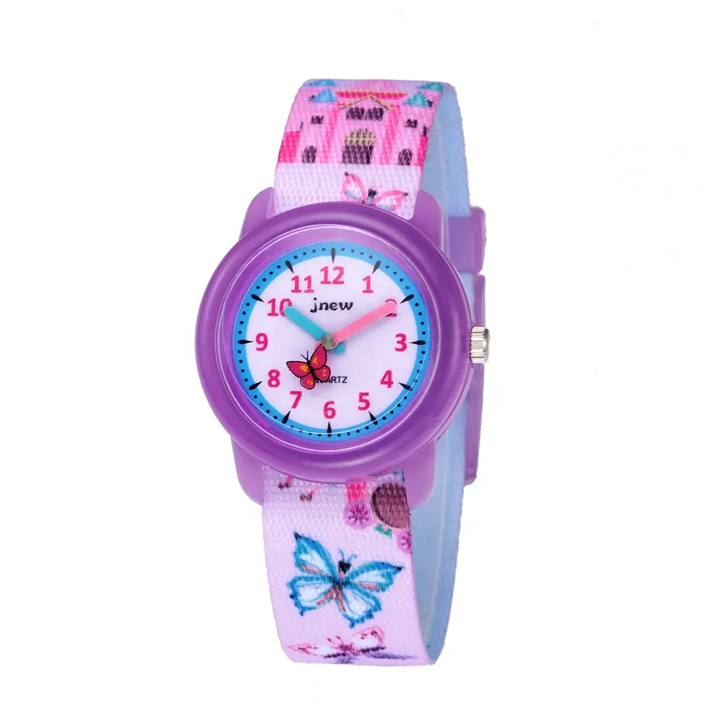 Neue Großhandel Schmetterling Zeit Uhr Band Kinder uhr Uhren für Kinder Studenten