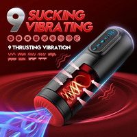 LCD Automatischer Saug-Masturbator für Männer mit 9 Stoß- und Vibrationsmodi, Heizfunktion, Pussy-Penispumpe, Masturbationsbecher, Sexspielzeug
