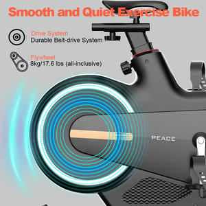 CIAPO-Bicicleta <span class=keywords><strong>Fija</strong></span> de Fitness, 6 Funciones ajustables, volante de inercia, uso doméstico, ciclismo de interior, 907 - Product Image 3