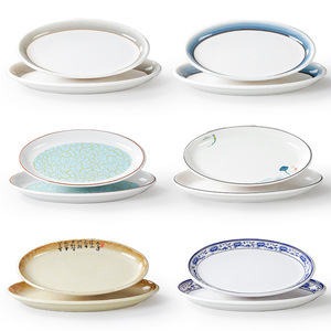 Xiangyuanmei imitation porcelain plastic <b>plates</b>, oval <b>plates</b>, commercial restaurant-specific fish <b>plates</b>, deep <b>plates</b>, <b>melamine</b> - Product Image 1