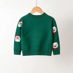 Pull pour garçons automne-hiver, design élégant avec motif Père Noël, chaud et tendance pour les fêtes - Product Image 4