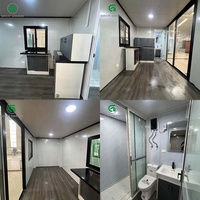 Maison conteneur mobile de 20 pieds montée sur remorque, café mobile avec escalier, unité commerciale préfabriquée pour restauration rapide, magasin en plein air