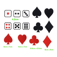 Patchs brodés thermocollants OEM ODM, style créatif populaire, vente chaude, pour machine de jeu unique, jeu de dés et jeu de cartes poker 4A