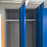 Casiers modernes à 3 portes en acier Casiers de salle de sport en métal pour la maison, le bureau et l'école Armoire de rangement pour vêtements