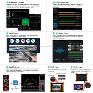 CCTV Tester 8K 32MP 12MP IP Camera kiểm tra 90 Wát Sản lượng điện AHD CVI TVI máy ảnh TDR vạn năng Tester - Product Image 2